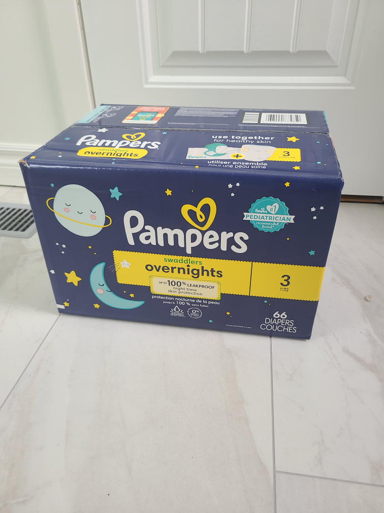 Pampers Swaddlers Overnights Size 3 Diapers - 66 Count