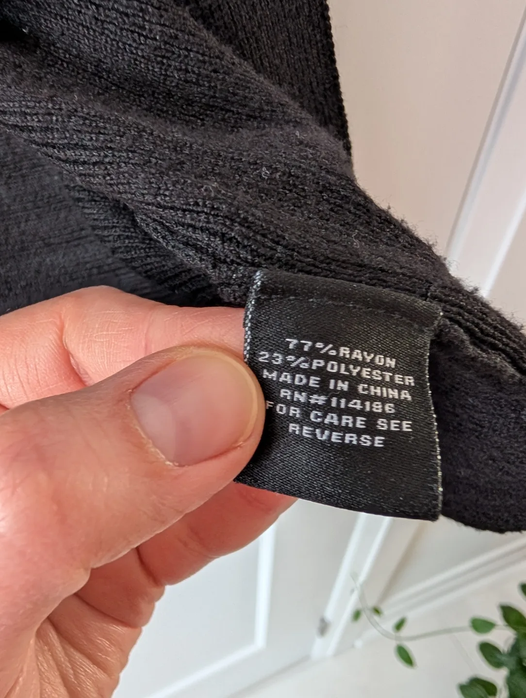 Verve Ami Black Ribbed Cardigan - Size Large image indicator(3)