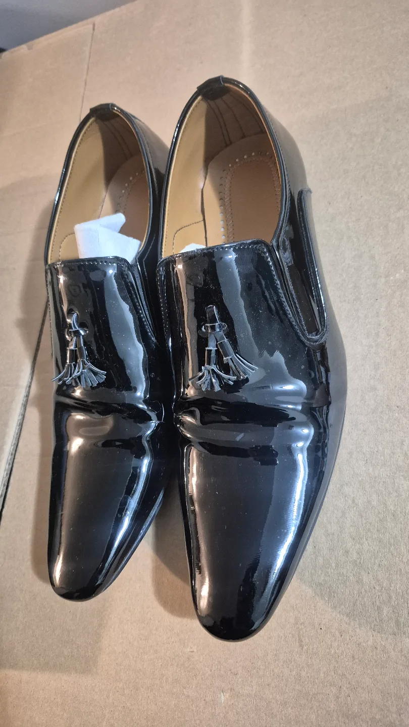 Men's Black Patent Leather Loafers image indicator(2)
