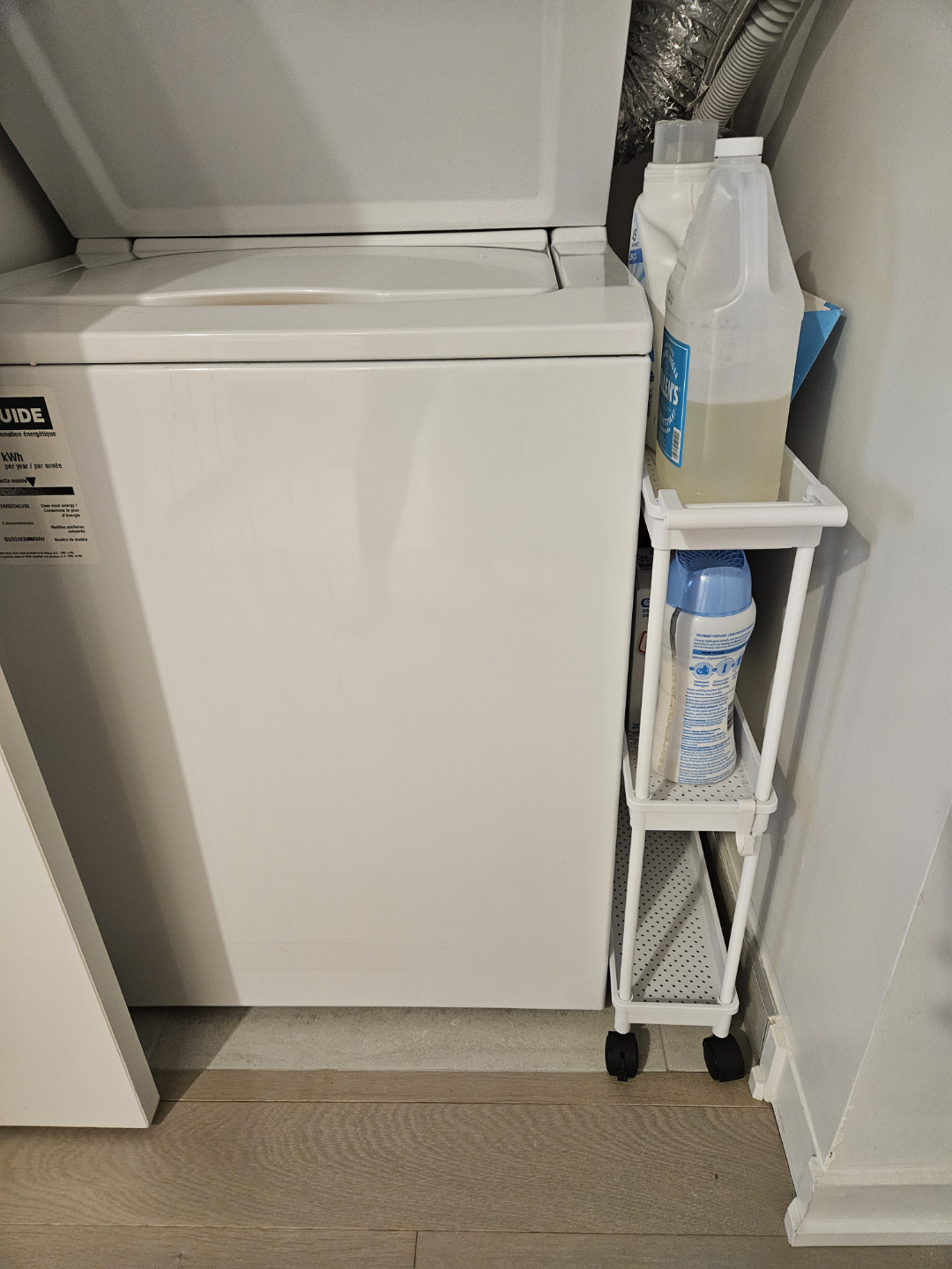 MOVING SALE - White 3-Tier Rolling Cart Organiser