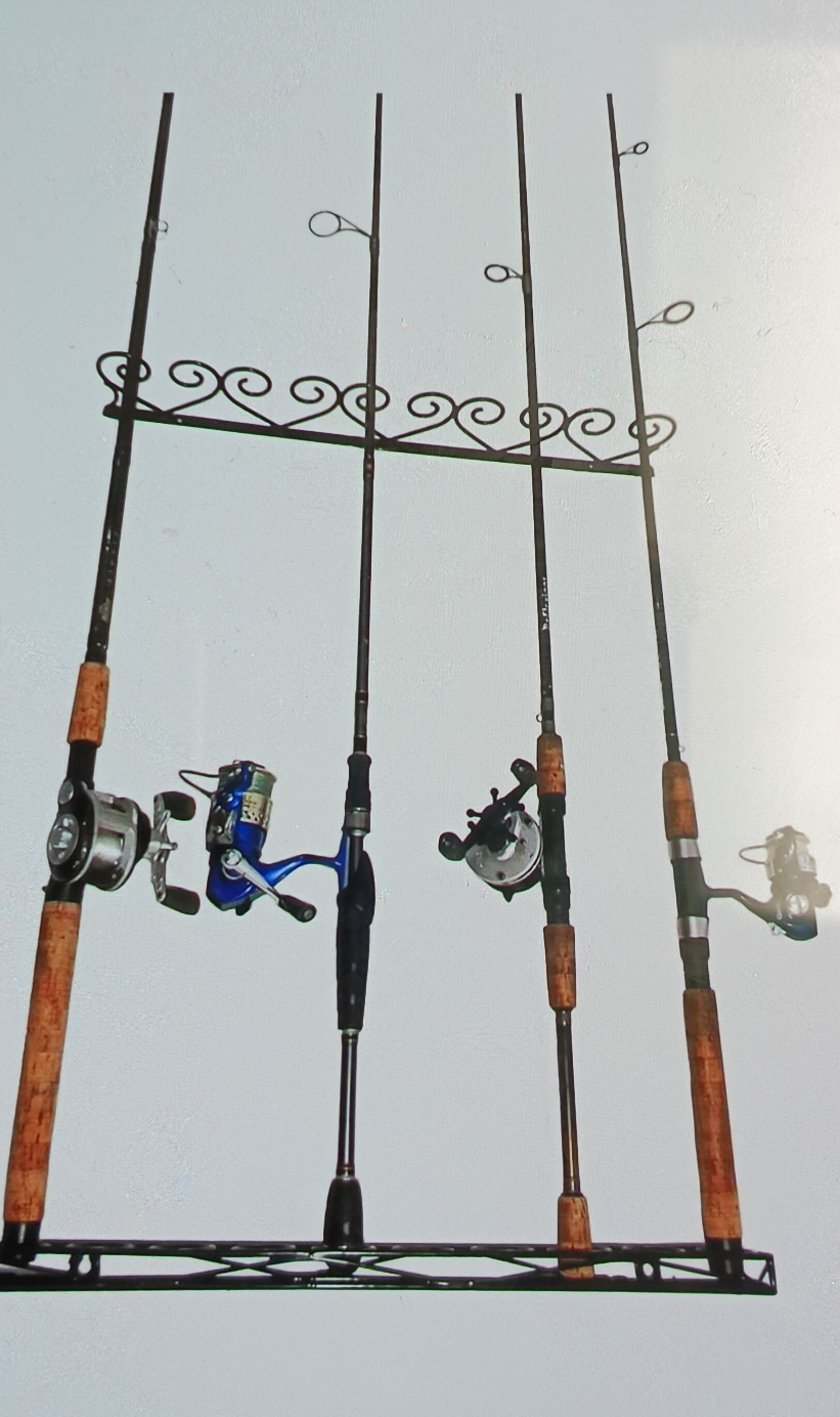Metal Fishing Rod Wall Rack - photo 2