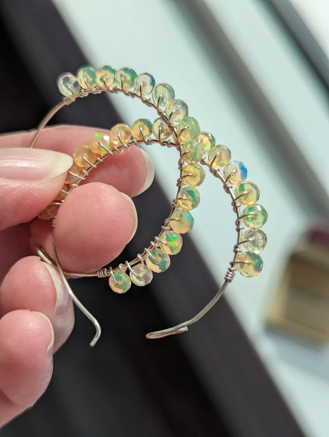 Opal Hoop Earrings image indicator(2)
