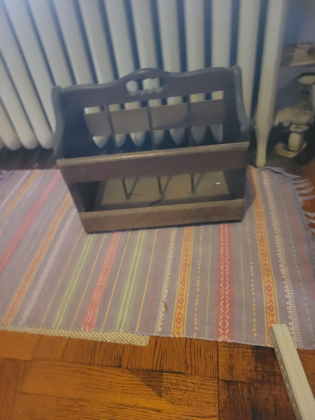 Vintage Wooden Magazine Rack