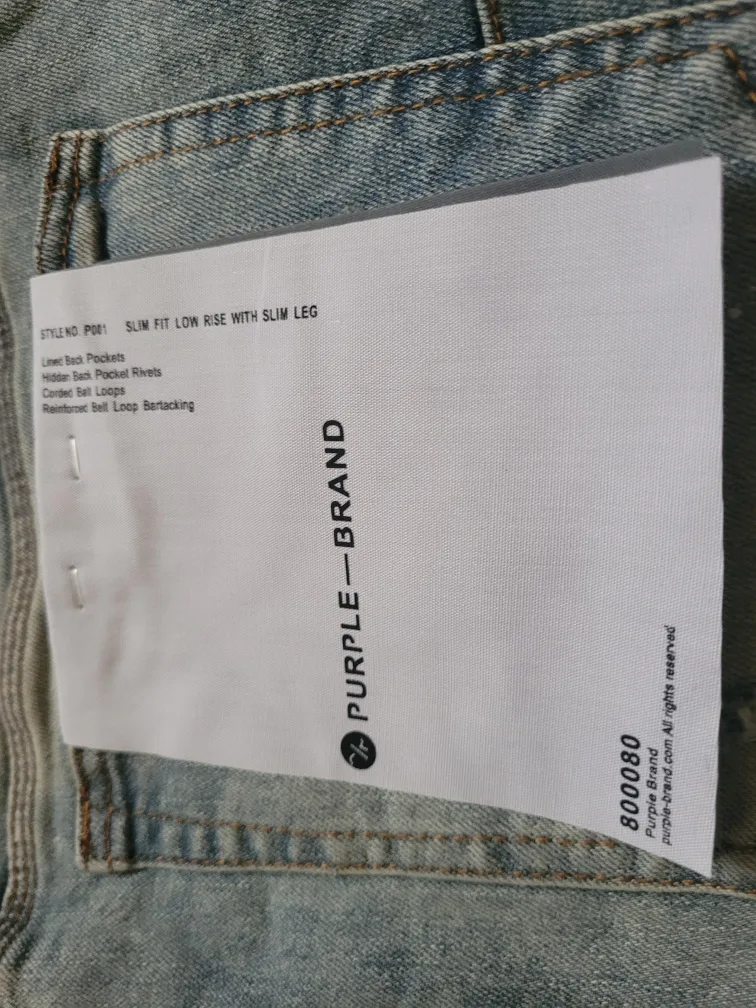 Authentic Purple Brand Denim Collection Size 34 Slim Fit image indicator(5)
