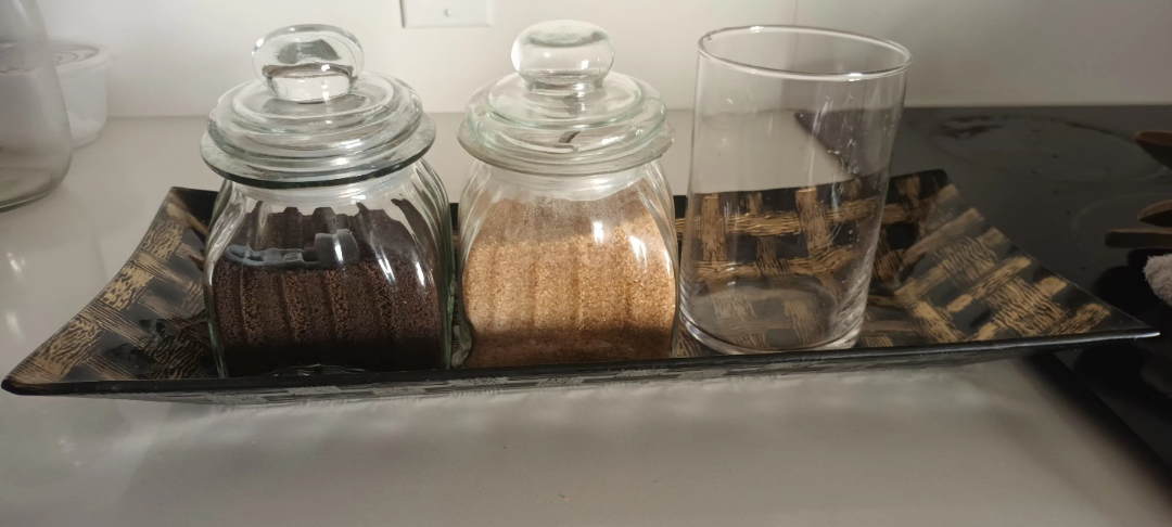 Glass Canister Set with Tray and utensils holder - photo 2