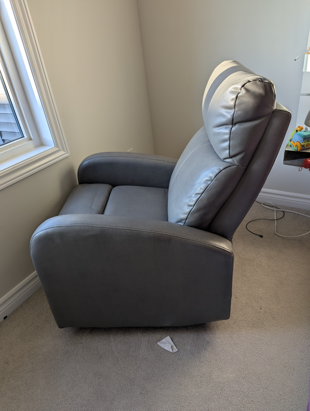 Grey Swivel Recliner - photo 3