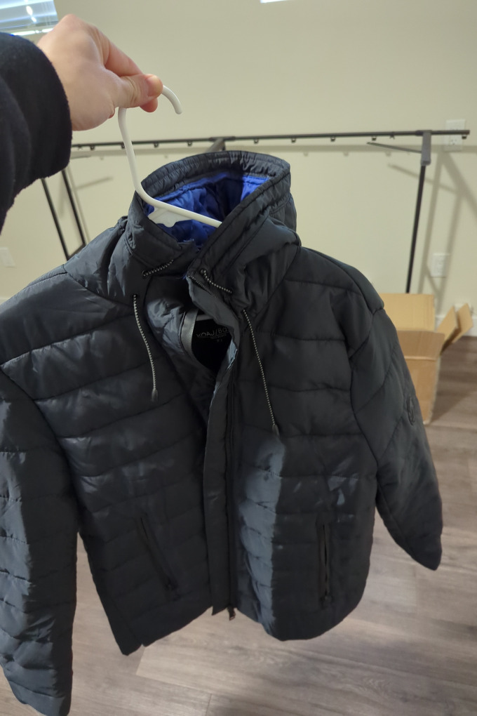 Men's Black Hooded Puffer Jacket