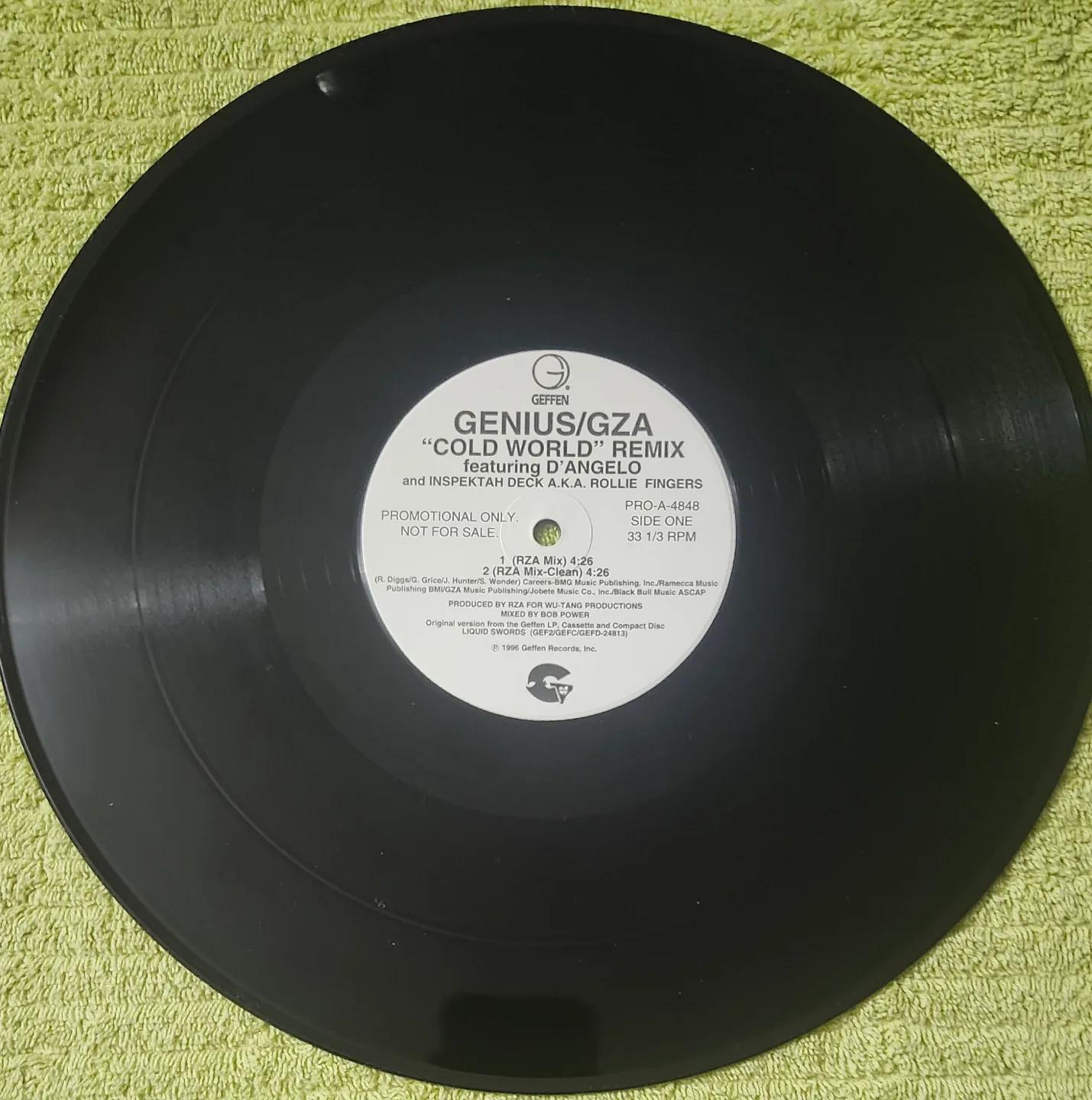 genius/GZA  "COLD WORLD" 12 PROMO SINGLE image indicator(5)