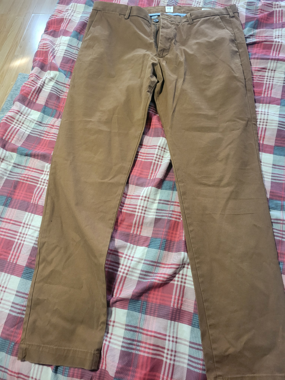 Men's Gap Slim Fit Brown Chinos - Size 38x32