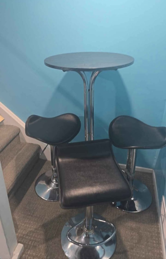 MOVING SALE - Pub Table Set with Three Stools