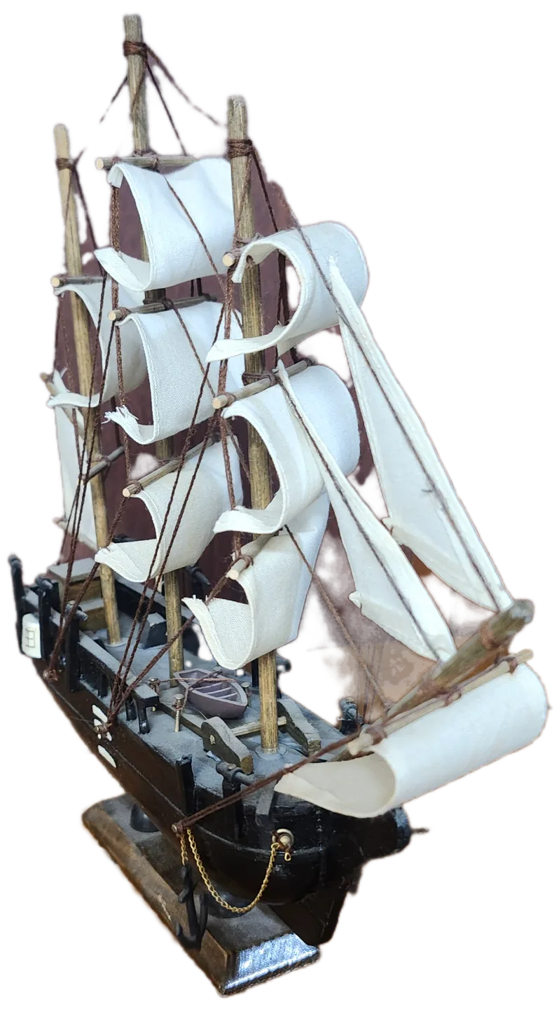 Vintage Wooden Sailing Ship Model image indicator(3)