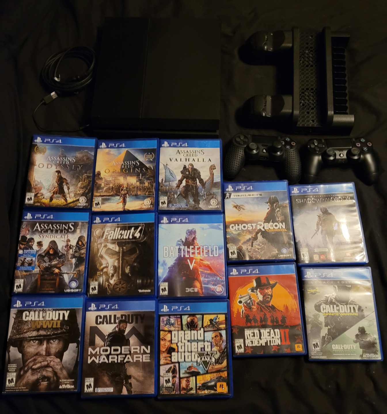 PS4 Console Bundle with 12 Games & Accessories