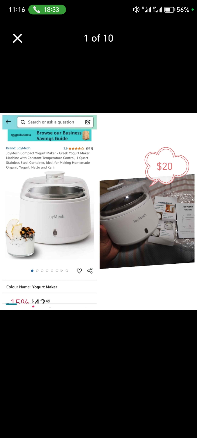 JoyMech Compact Yogurt Maker - Greek Yogurt Maker Machine - photo 2