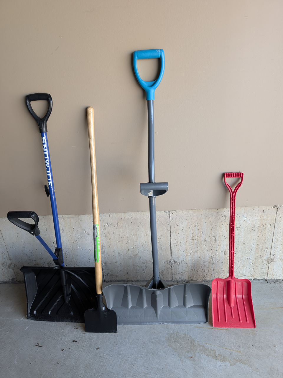 Four Snow Shovels