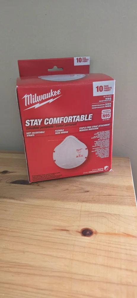 Milwaukee N95 Respirator Masks - 10 Pack thumbnail