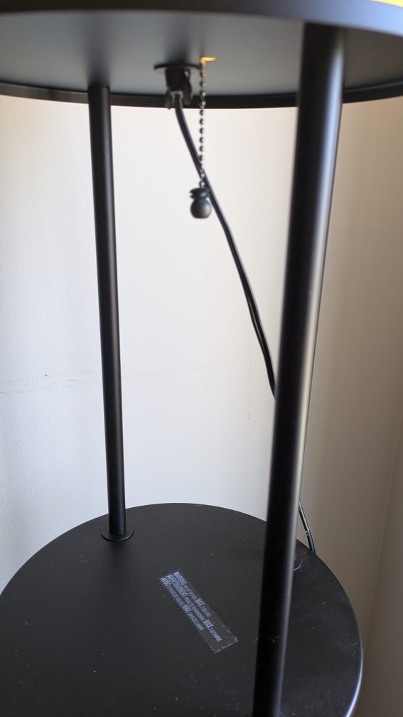 Black Floor Lamp with 3 Shelves - photo 3