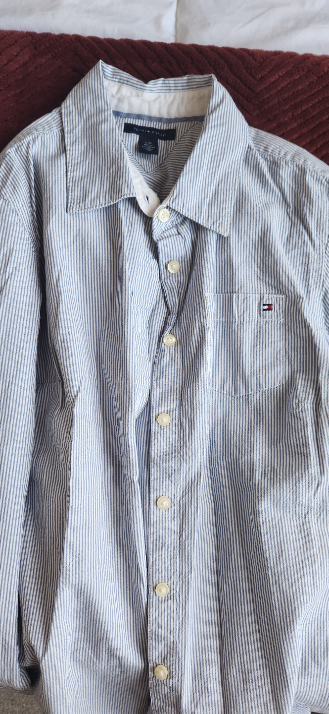 Three Tommy Hilfiger Long-Sleeve Striped Button-Down Shirts - photo 3