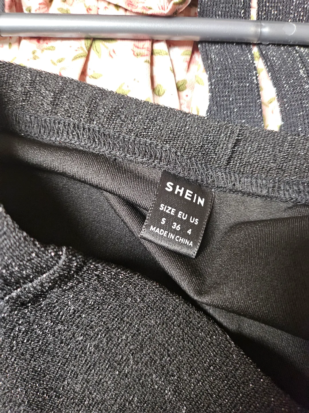 SHEIN Black Sparkle Two-Piece Set Size Small image indicator(3)