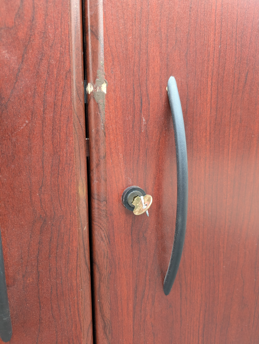 Cherry Wood Locking Cabinet - photo 2