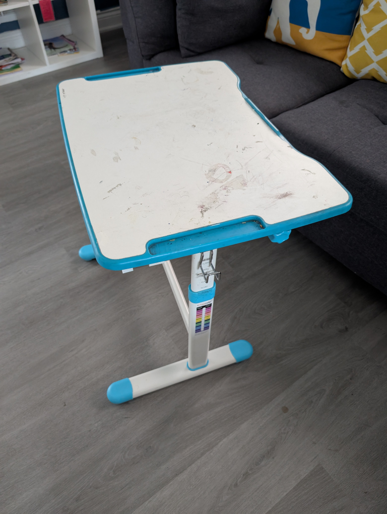 Kids' adjustable height table and chair set