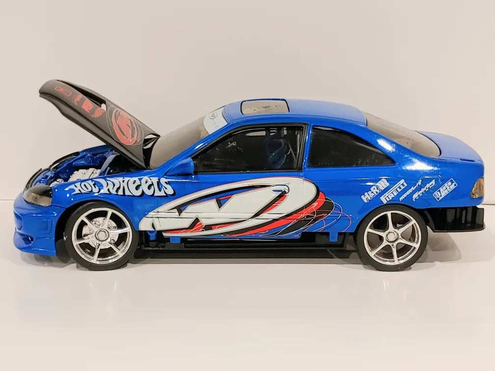 2002 Hot Wheels Honda Civic Si Blue Mattel Wings West Tunerz image indicator(4)