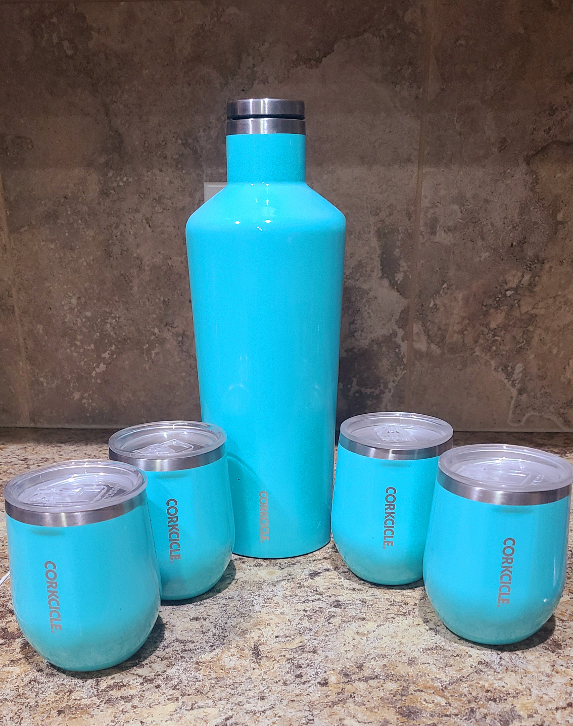 Corkcicle Wine Set - Aqua