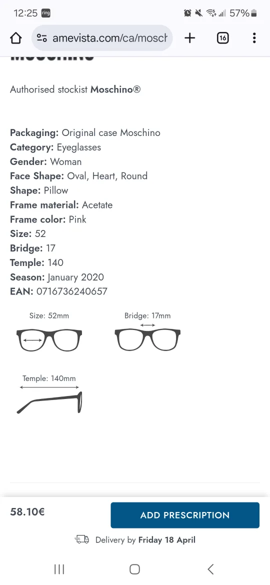 Love Moschino Prescription Eyeglasses - Pink Acetate Frame image indicator(5)