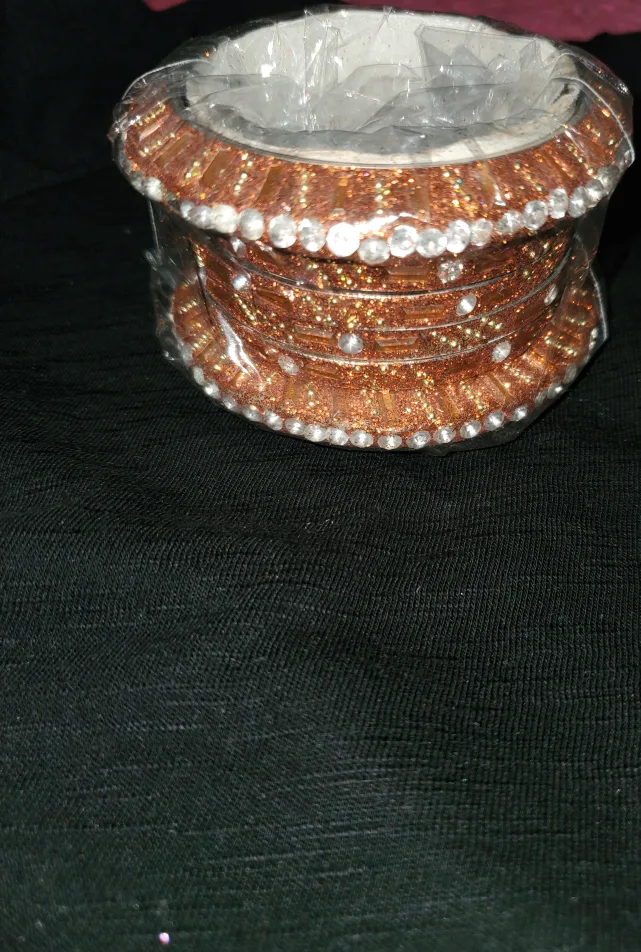 Sparkly Brown/Orange Bangles Set - Brand New image indicator(4)
