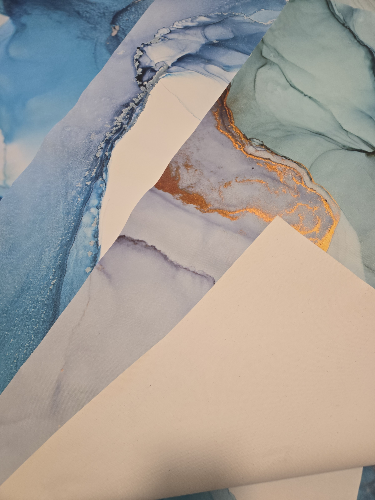Blue Water Wave Tide Canva Drawing Wall Decor Display - photo 2