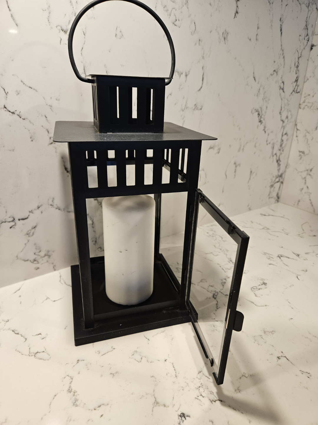 MOVING SALE - Candle Lantern with Glass Panels