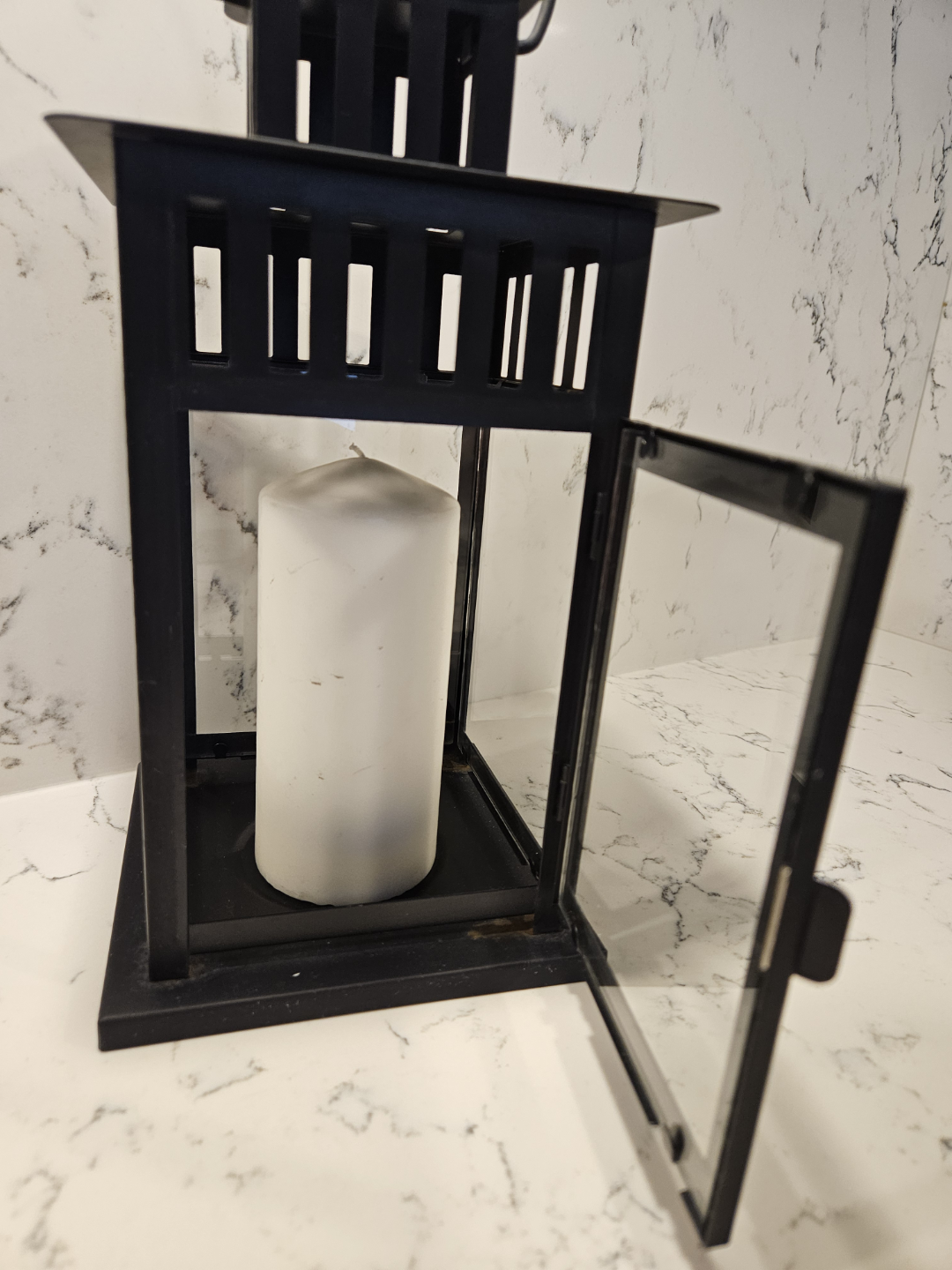 MOVING SALE - Candle Lantern with Glass Panels - photo 3