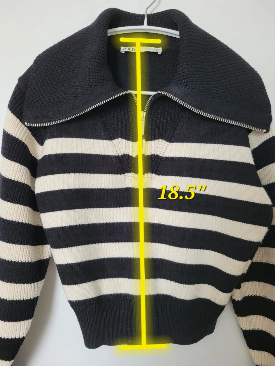 Zara Striped Knit Sweater S size image indicator(2)