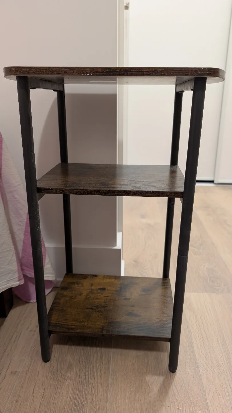 Three-Tier Wooden Side Table