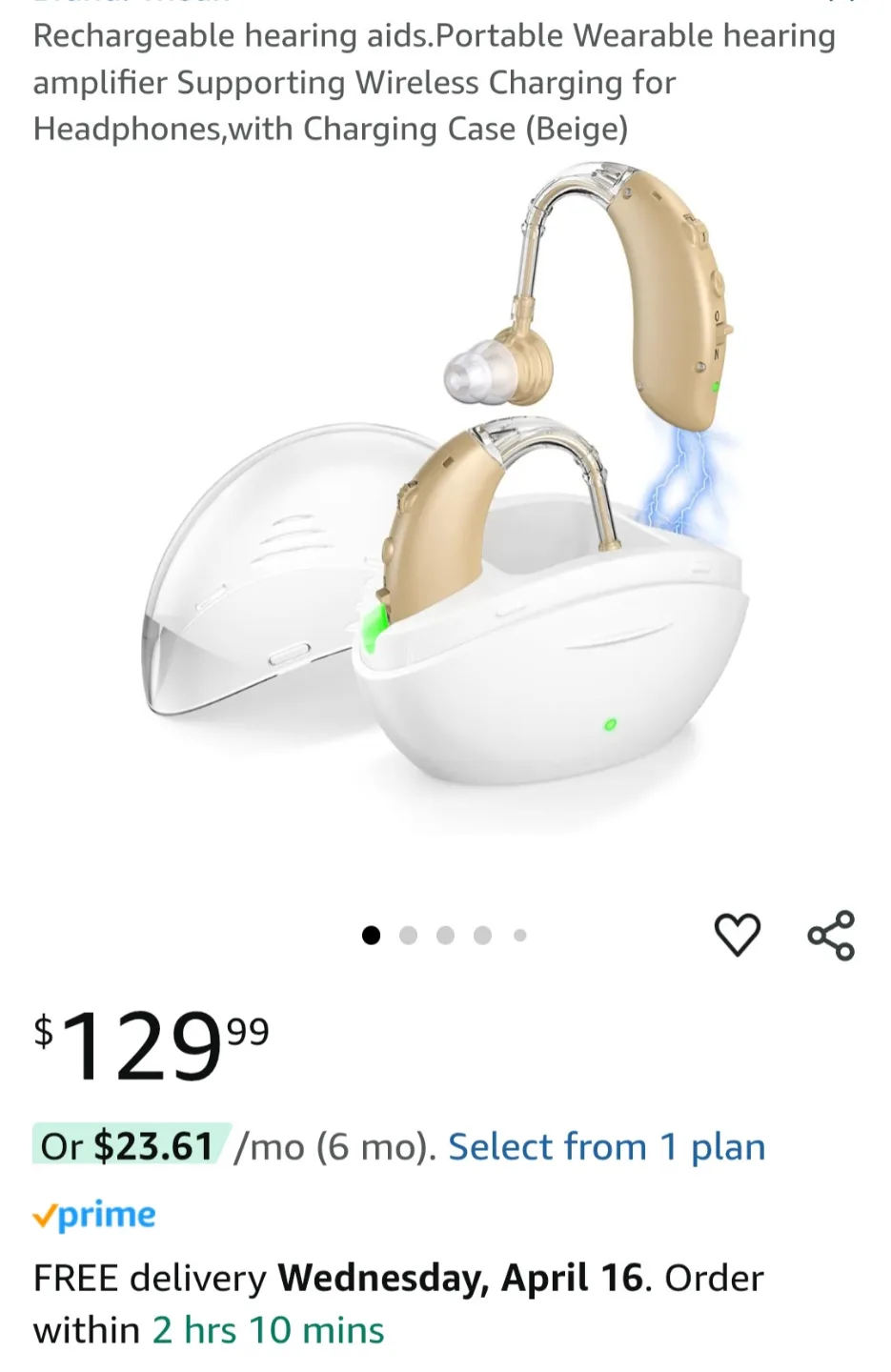 Rechargeable Wireless Hearing Aids with Charging Case image indicator(2)