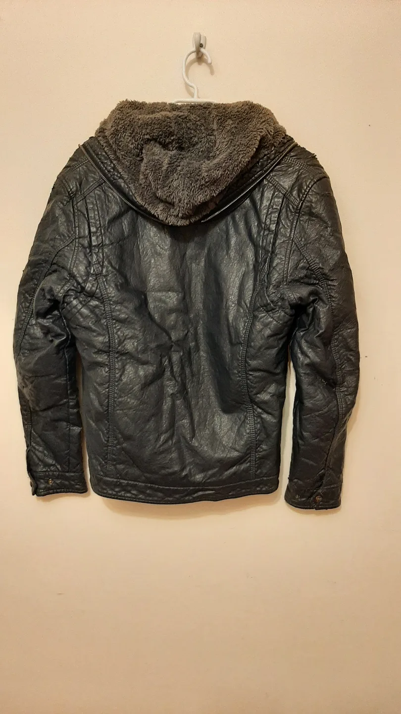 Men's Black Jacket with Hood image indicator(9)