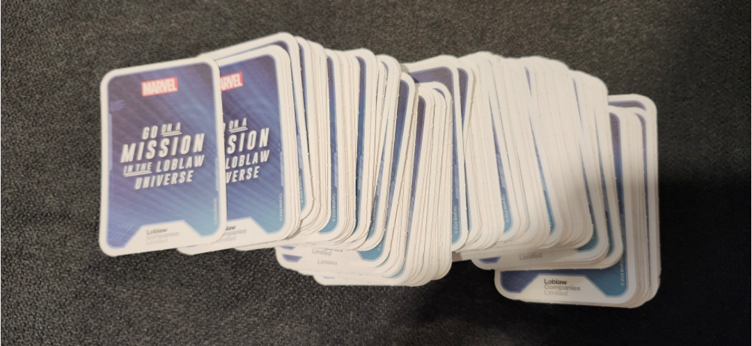 Marvel Loblaws Trading Cards $1 each