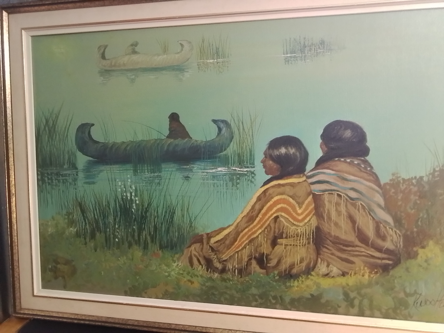 Indigenous Natives Fishing Canoes by Kwoo Hur - photo 2
