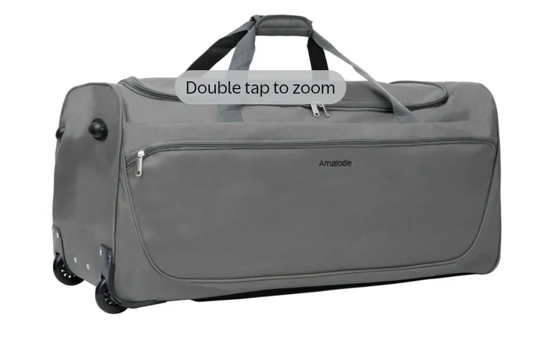 Amalodie 30 Inch Rolling Duffel Bag - Grey image indicator(3)