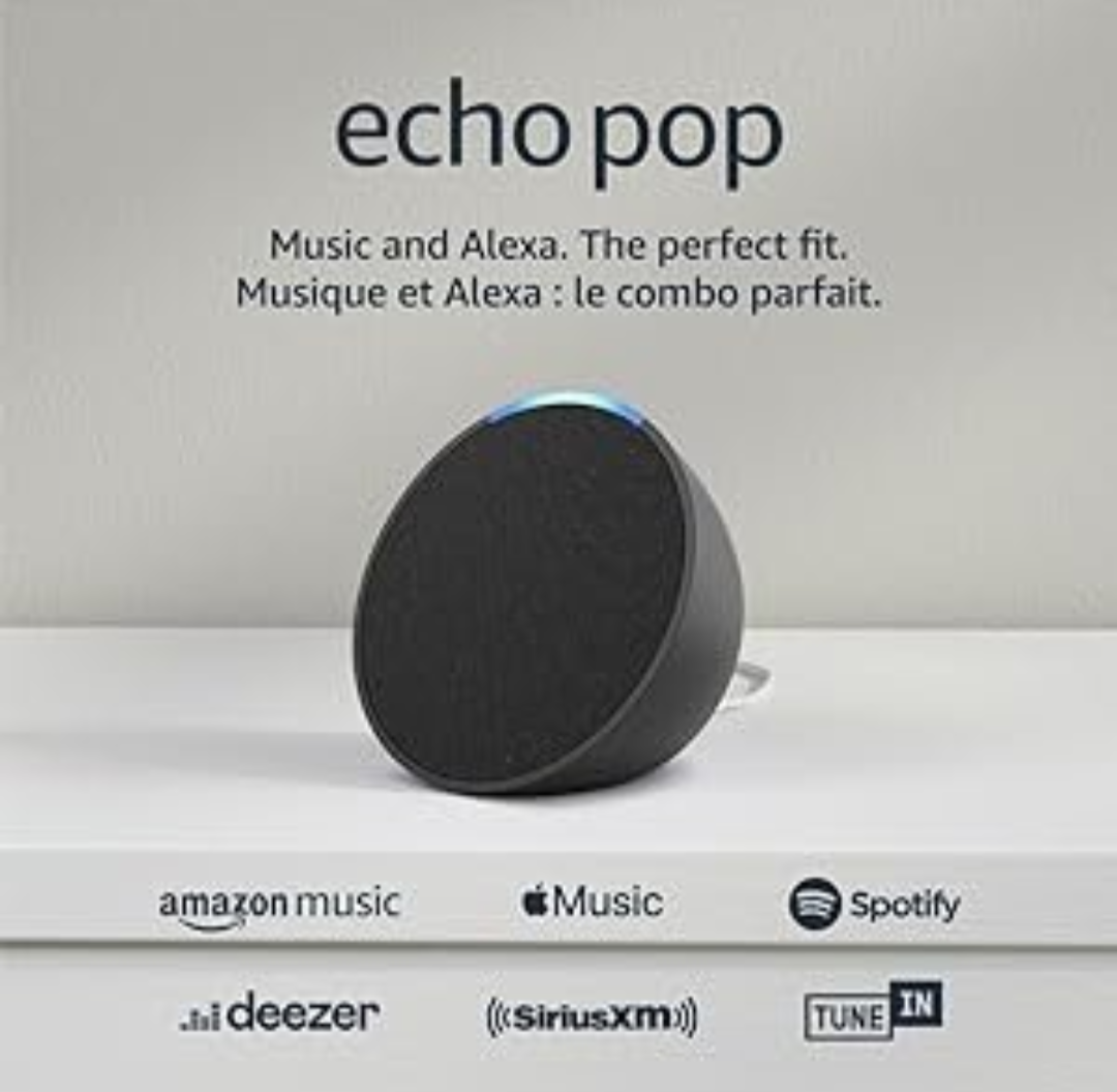 Amazon Echo Pop Smart Speaker - Charcoal