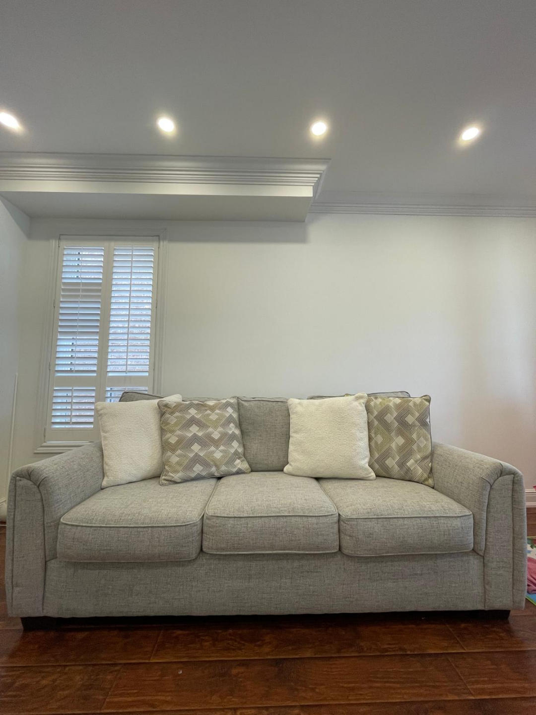 Grey Fabric Sofa - Three-Seater - photo 2