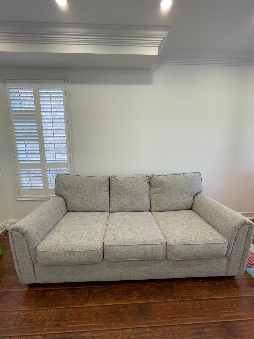 Grey Fabric Sofa - Three-Seater - photo 4