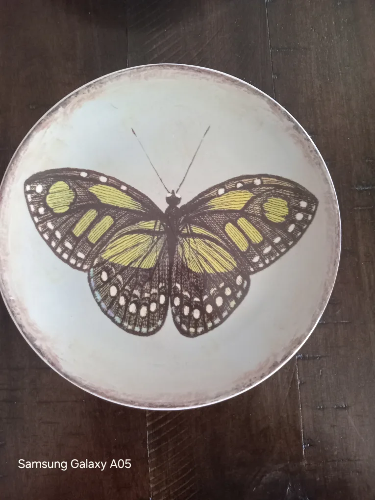 Set of 4 Butterfly Decorative Plates image indicator(5)