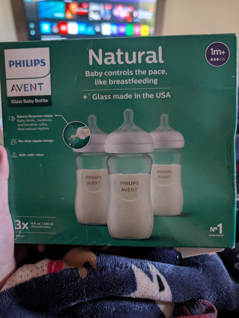 Philips Avent Natural Glass Baby Bottles (3-pack)