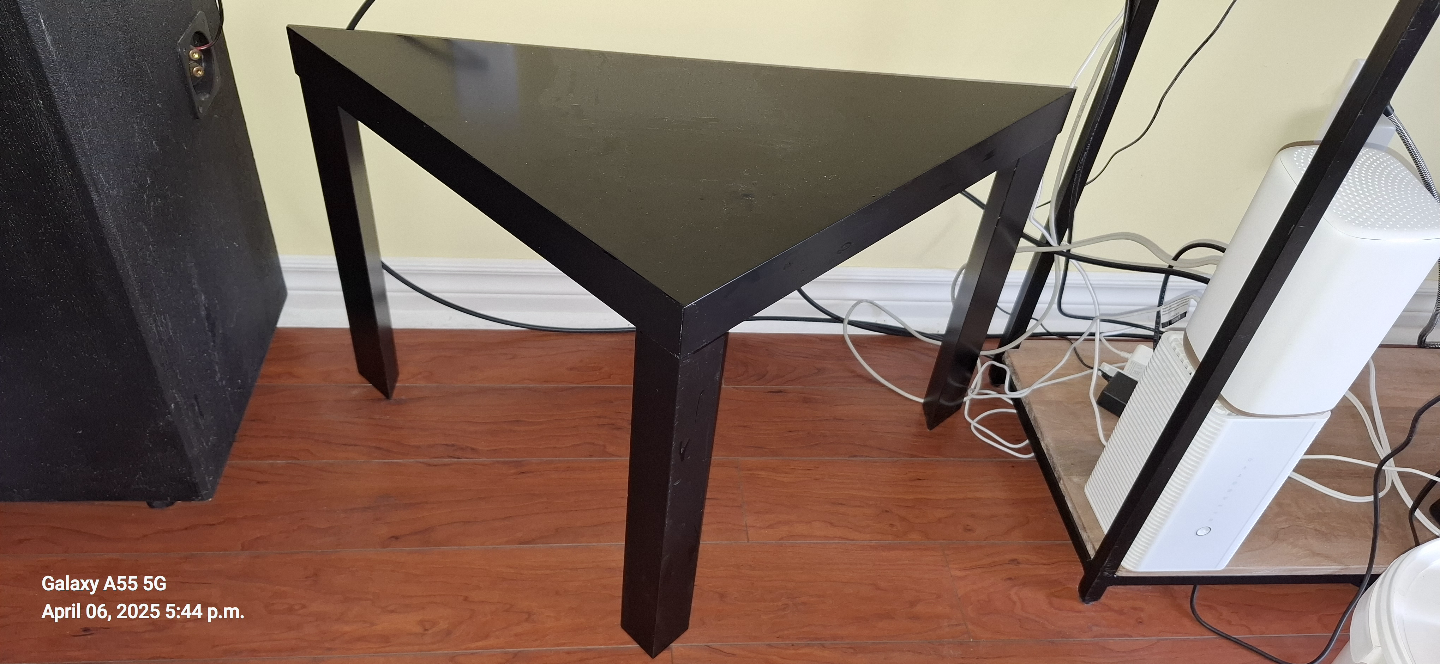 Black Triangle End Table - photo 2
