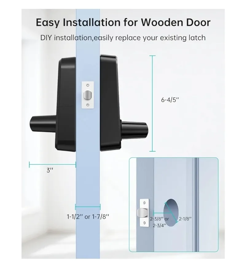 Smart Door Lock with Fingerprint, Keypad & App Access image indicator(3)