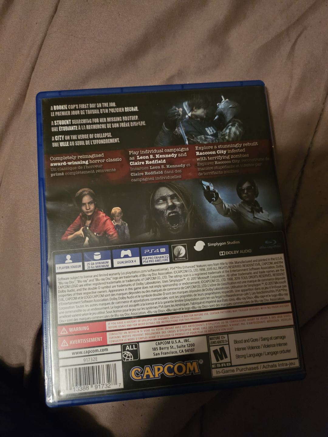 Resident Evil 2 PS4 Game - photo 2