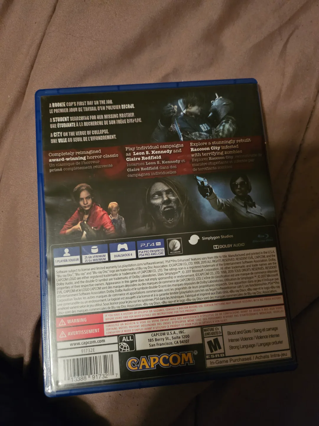 Resident Evil 2 PS4 Game image indicator(2)