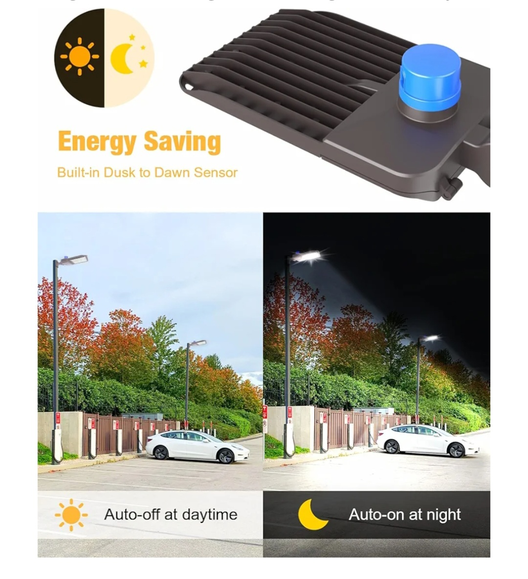 New LED Outdoor Light Fixture with Dusk-to-Dawn Sensor