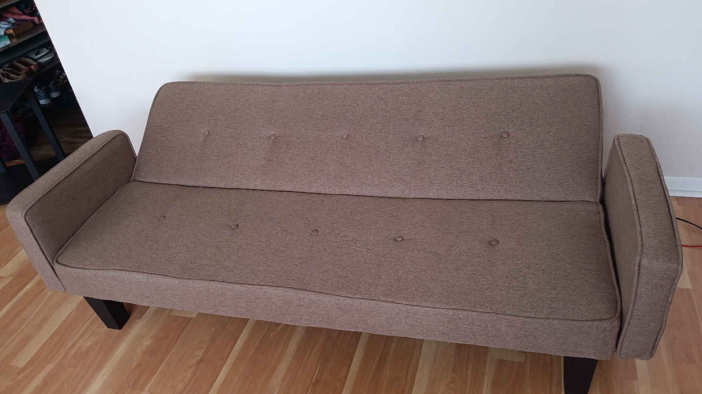Brown Futon Sofa Bed - photo 3