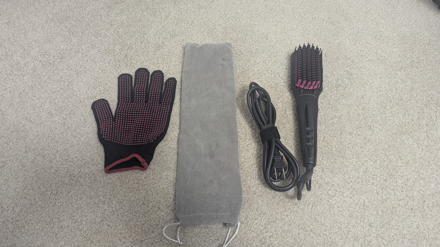 Hot Air Brush with Heat Resistant Glove and Pouch